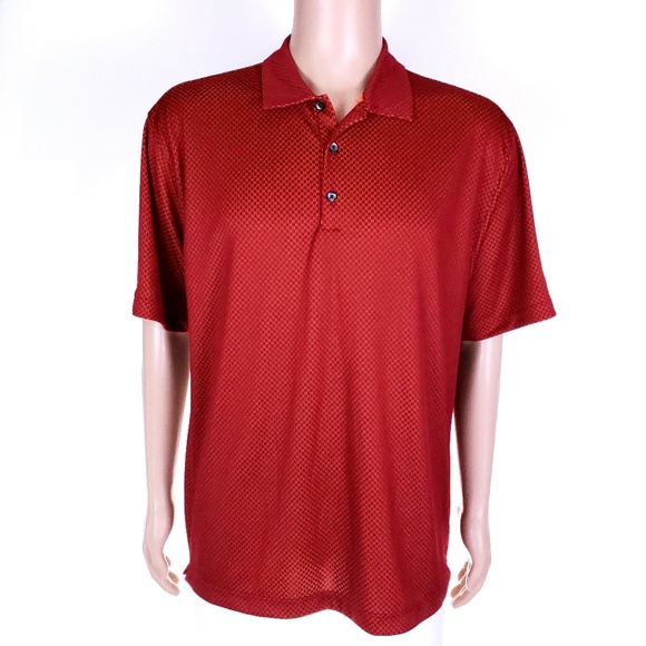 Nike Golf Dri-Fit Men Polo Short Sleeves Red Size L - NWT - Picture 1 of 8
